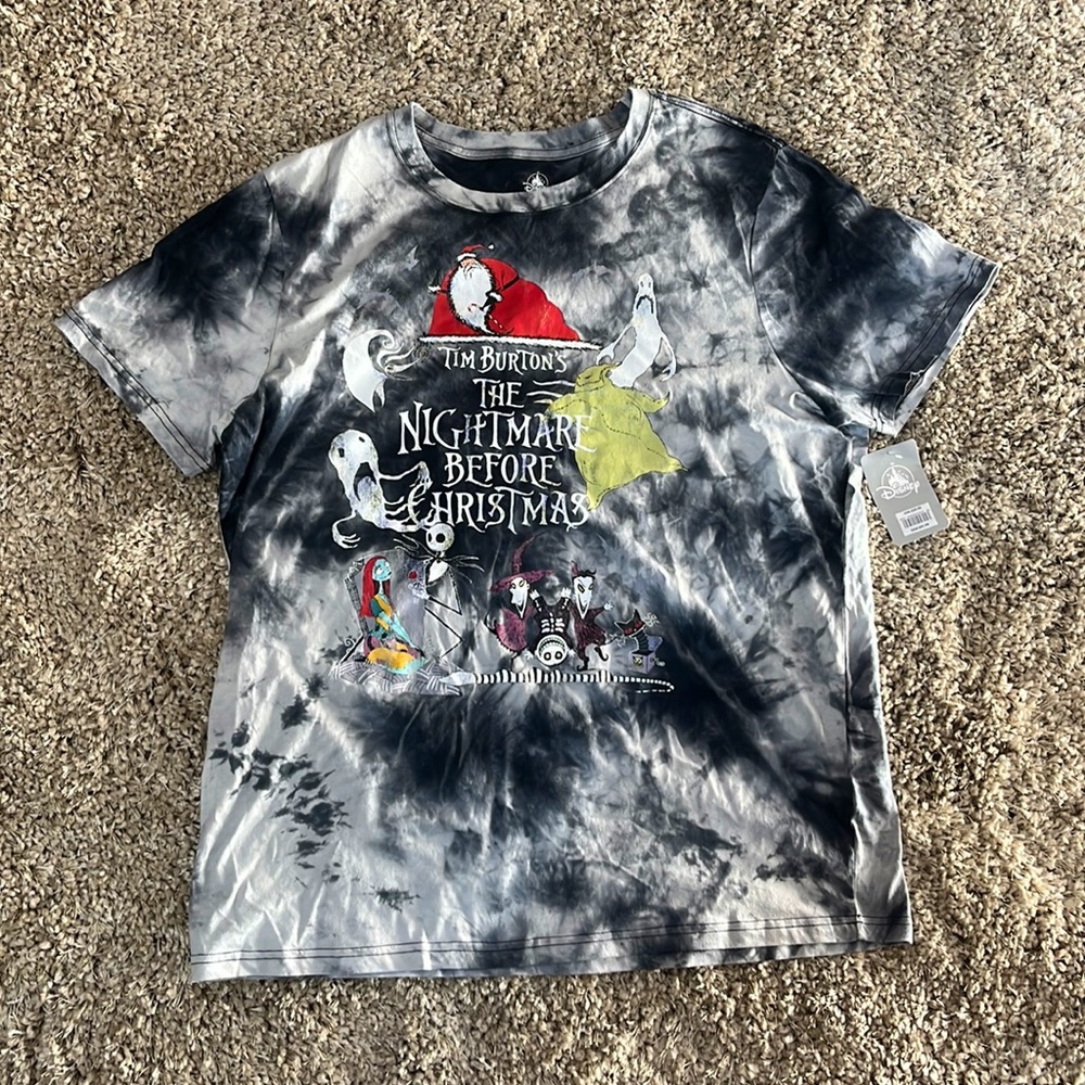 The Nightmare Before Christmas Tie Dye T-Shirt for Adults